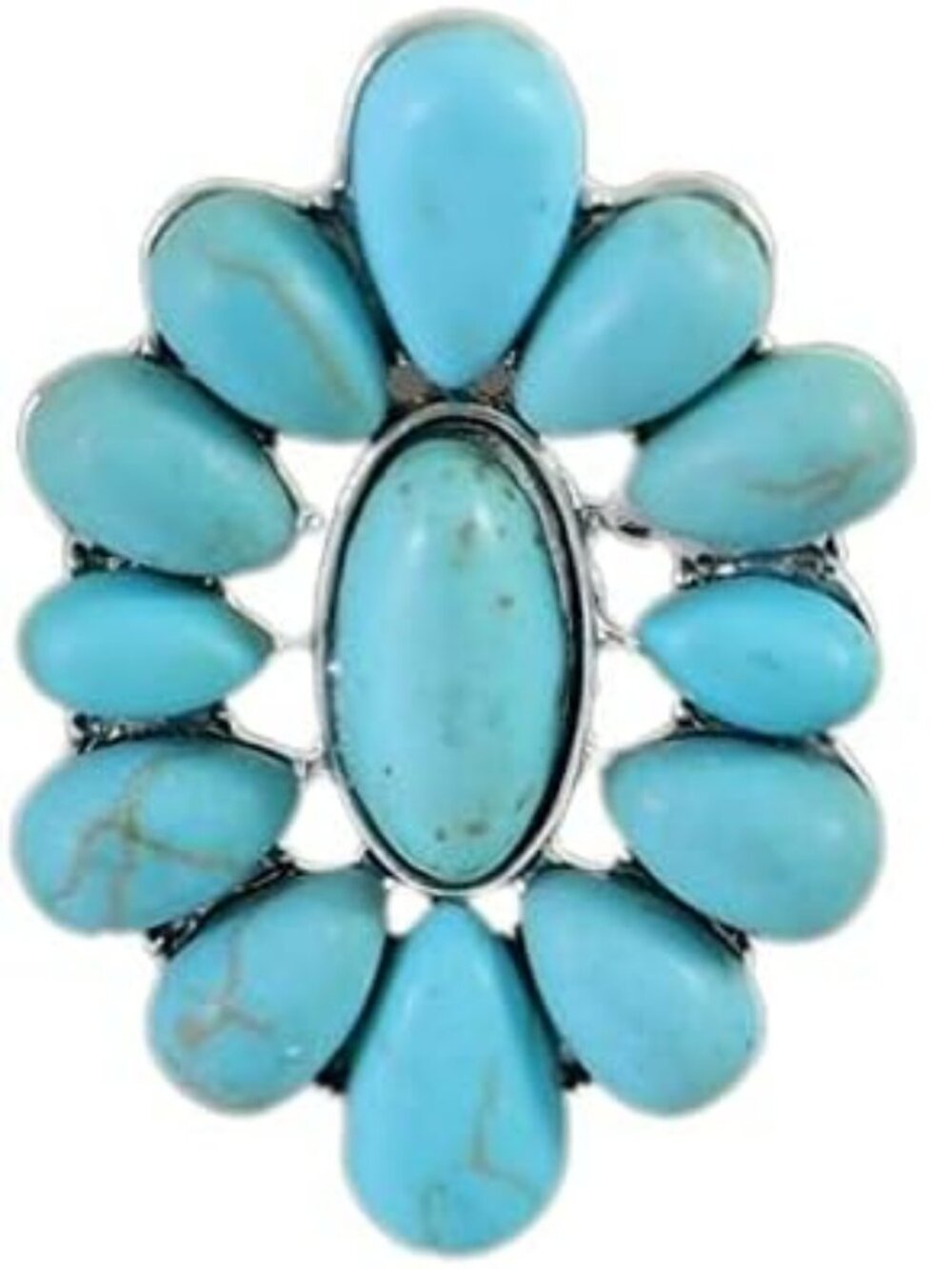 New Western Earrings Boho Turquoise Orange Red Multi Colored Silver Elegant
